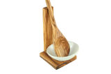Kitchen spoon stand made of olive wood 3 pcs. Set with...