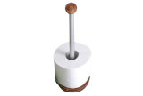 Toilet roll stand olive wood / aluminum