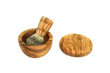 Shaving set 3 parts made of olive wood shaving razor...