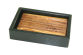 Soap dish made of slate and olive wood 14 cm