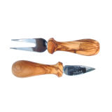 Cheese cutlery 2 pcs. with olive wood handle