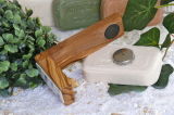 Magnetic soap holder made of olive wood 11 cm
