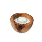 Tealight holder Wellness candle holder olive wood