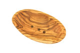 Seifenschale aus Olivenholz 16 cm (Gro&szlig;) mit Rille