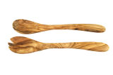 Salatbesteck aus Olivenholz MITTEL 30 cm