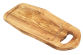 Steakbrett rustikal aus Olivenholz 45 - 49 cm mit Saftrille und Grifflasche