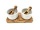 Dip Bowl Ø 8,5cm Porcelain / Olive Wood 5 pc. Type 1