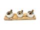 Dip Bowl Ø 8,5cm Porcelain / Olive Wood 5 pc. Type 1
