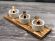 Dip Bowl Ø 8,5cm Porcelain / Olive Wood 5 pc. Type 1