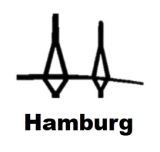 Souvenir aus Olivenholz / Motiv Wappen Hamburg