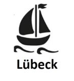 Souvenir aus Olivenholz / Motiv Segelboot Lübeck