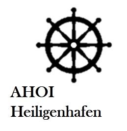 Souvenir aus Olivenholz / Souvenir / Motiv Steuerrad AHOI Heiligenhafen