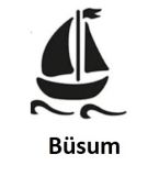 Souvenir aus Olivenholz / Motiv Segelboot Büsum