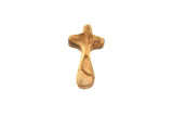 Kreuz 7 cm aus Olivenholz pur als Schlüsselanhänger