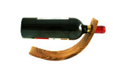 Olive Wood Floating Wine Bottle Holder - “Moon...