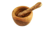 Mortar 14cm made of Olive Wood